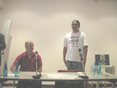 Al Caroll (rechts) beim Vortrag in München mit AGIM-Mitglied Robert Stark (Foto: AGIM)