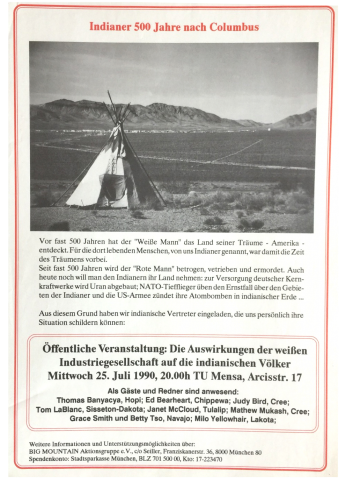 Indianer 500 Jahre nach Columbus (Public Event AGIM 1990)